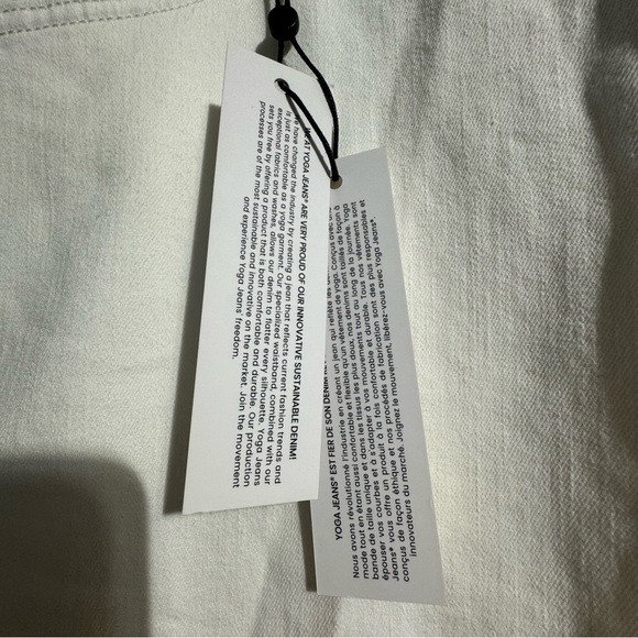 Yoga Jeans – Emily Slim – White Sustainable Denim – Size 32 - New With Tags - Picture 4 of 14